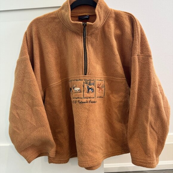 Vintage 1000 Islands Canada Fleece Quarterzip - Picture 1 of 3